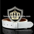 Crown Rhinestone Rivet Genuine Leather belt metal belt boxing belt championship belt person punk rock